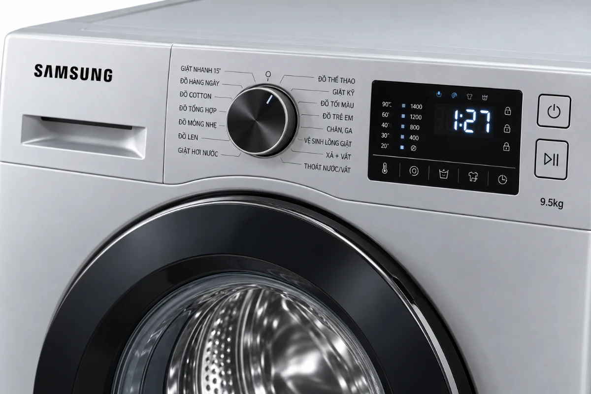 Máy giặt Samsung Inverter 9.5 kg WW95TA046AX – cận cảnh chi tiết
