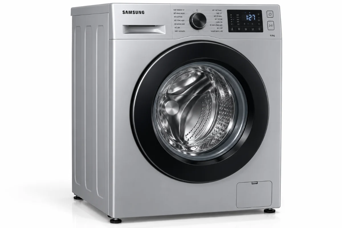 Máy giặt Samsung Inverter 9.5 kg WW95TA046AX – góc nghiêng