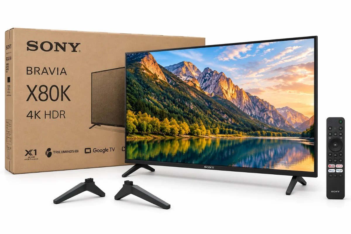 Smart Tivi Sony 4K X80K – kèm hộp và phụ kiện