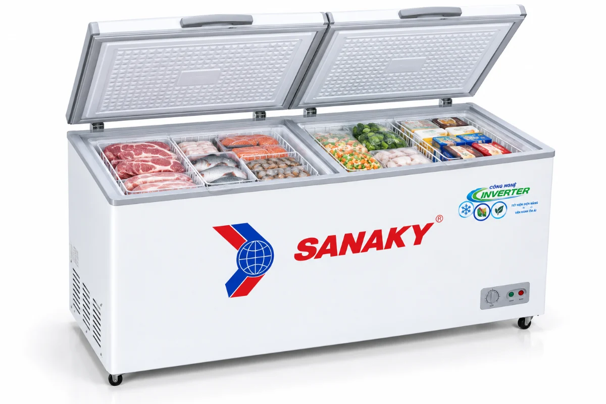 Tủ đông Sanaky Inverter 235 lít VH-2599A3 – cận cảnh chi tiết